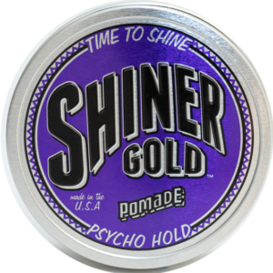Shiner Gold Pomade Psycho Hold can, purple label